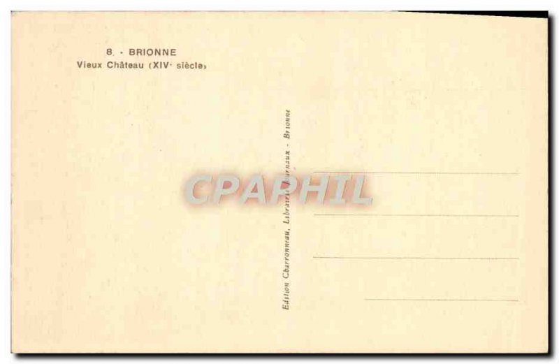Postcard Old Brionne Vieux Chateau