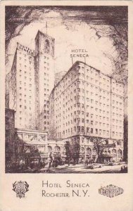 New York Rochester Hotel Seneca Artvue 1942