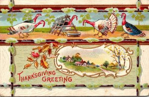 Thanksgiving Greetings With Turkeys
