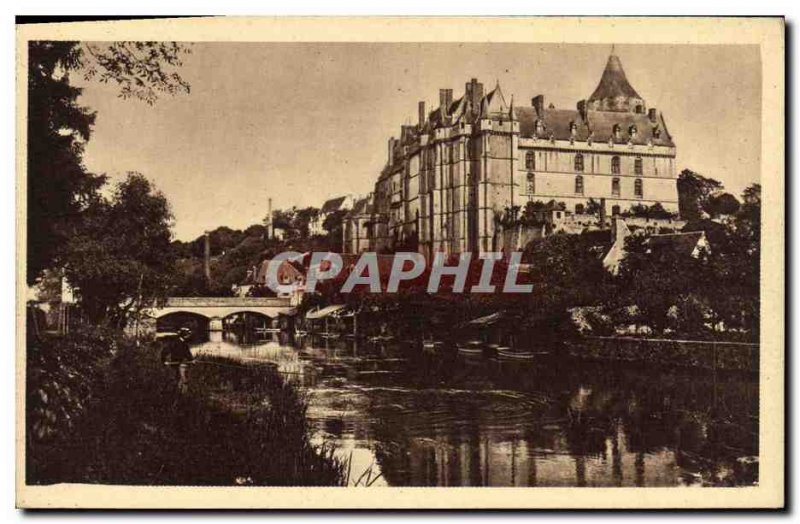 Old Postcard Chateaudun Chateau West Facade