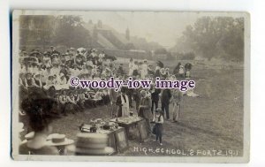 su3229 - Unknown High School, Kids & Parents on Sports Day in 1911 - postcard