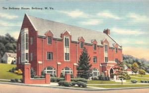 BETHANY, WV West Virginia  THE BETHANY HOUSE   c1940's Tichnor Linen Postcard