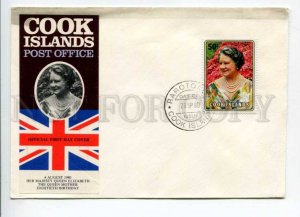 421272 COOK ISLANDS 1980 year Qeen Elizabeth First Day COVER