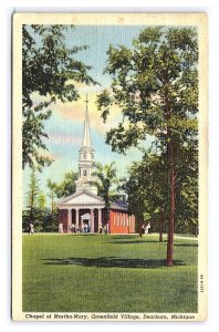 Chapel Of Martha-Mary Greenfield Village Dearborn Michigan Postcard