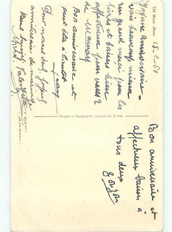 Very Old Foreign Postcard BEAUTIFUL FLOWERS SCENE AA4754