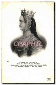 Old Postcard Jeanne De Bourbon daughter of Pierre 1er de Bourbon