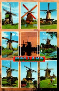 Netherlands Holland Multi View Windmills