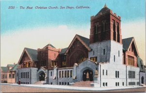 The First Christian Church San Diego California Vintage Postcard C139