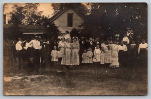 RPPC Real Photo Postcard - Group Wedding Photo