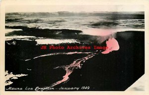 HI, Mauna Loa, Hawaii, RPPC, Volcano Eruption 1949