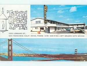 Unused Pre-1980 OLD CARS & TOWN HOUSE MOTEL San Francisco California CA u3826