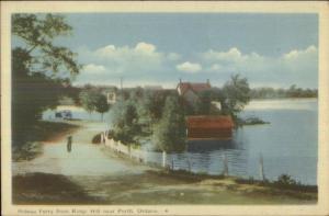 Rideau Ferry From Kings Hill Near Perth Ontario Old Postcard