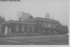 Eugene Oregon 1968 Spokane Portland Seattle train depot real photo pc Z10991