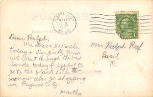 Rapid City South Dakota 1937 RPPC Real Photo Postcard Badlands
