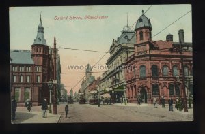 TQ3552 - Lancs - Oxford Street in the early 1900s, Manchester - postcard