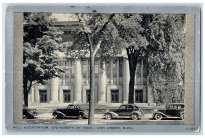 1940 Hill Auditorium University of Michigan Ann Arbor Michigan MI Postcard