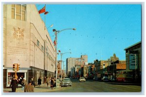 Edmonton Alberta Canada Postcard Jasper Avenue Oil Capital c1960's Unposted