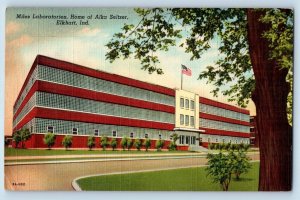 Elkhart Indiana IN Postcard Miles Laboratories Home Alka Seltzer c1941 Vintage