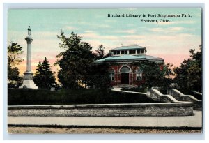 Vintage Birchard Library In Fort Stephenson Park Freemont, Ohio Postcard F86E