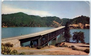 Postcard -Bridge on Highway 99, Shasta Dam - Shasta Lake, California