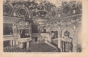 MONTE CARLO MONACO~SALLE DE CONCERTS~1900s POSTCARD