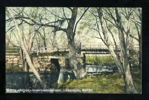 Lawrence, Massachusetts/MA/Mass Postcard, Witch Bridge, Shawsheen River