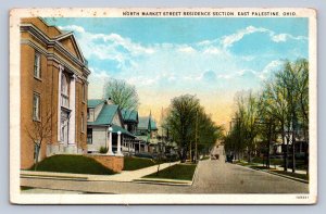 J87/ East Palestine Ohio Postcard c1920 North Market St Homes 1196