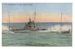 Military - US Navy. Submarine At Full Speed Ahead