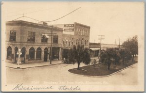 KISSIMMEE FL BROADWAY AVE. ANTIQUE REAL PHOTO POSTCARD RPPC