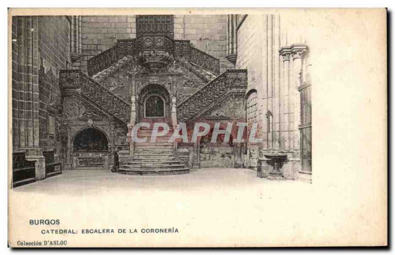 Old Postcard Burgos Cathedral Escalera of Coronería
