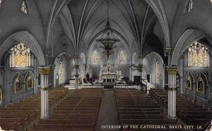 c.'14, Interior  of the  Cathedral , Sioux City, Iowa, Ia, Msg, Old Post Card