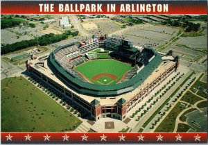 The Ballpark In Arlington Texas TX Postcard Aerial View Rangers Baseball 4x6 CF5