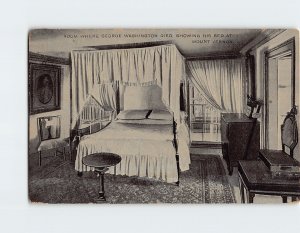 Postcard Room Where George Washington Died, Showing His Bed At Mount Vernon, VA