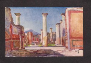 Italy Bay of Naples Pompeii Raphael Tuck's Tuck & Sons Postcard Oilette