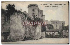 Old Postcard Loches I and L Set the Tower Louis XI and Gavel