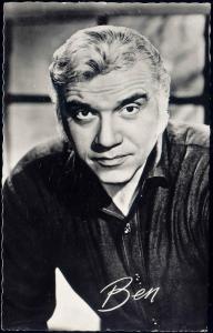 BONANZA Movie Star Postcard, Ben Cartwright, Actor Lorne Greene (1960s) RPPC (5)