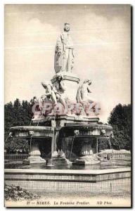 Old Postcard Nimes La Fontaine Pradier