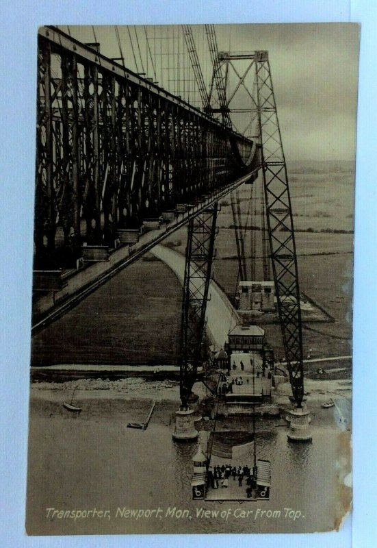 RPPC Newport Montreal Transporter View Of Car From Top Postcard