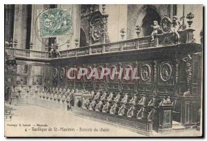 Postcard Old Basilica of St Maximin Woodwork Choir