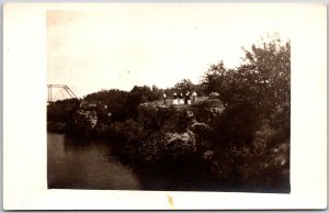 Photgraph Of Five People Taken From Afar Near Bridge Campsite Postcard