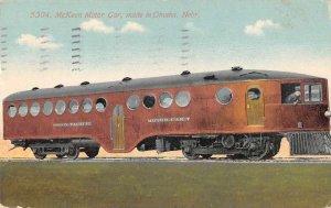 Omaha Nebraska McKeen Motor Car Union Pacific Train Vintage Postcard AA2288