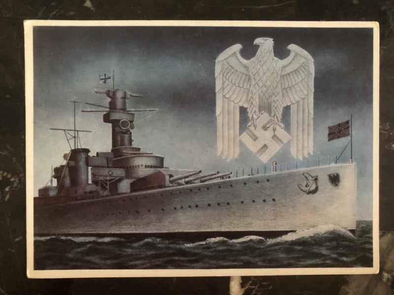 Mint Germany Patriotic Postcard Kriegsmarine Navy Whermacht WW2