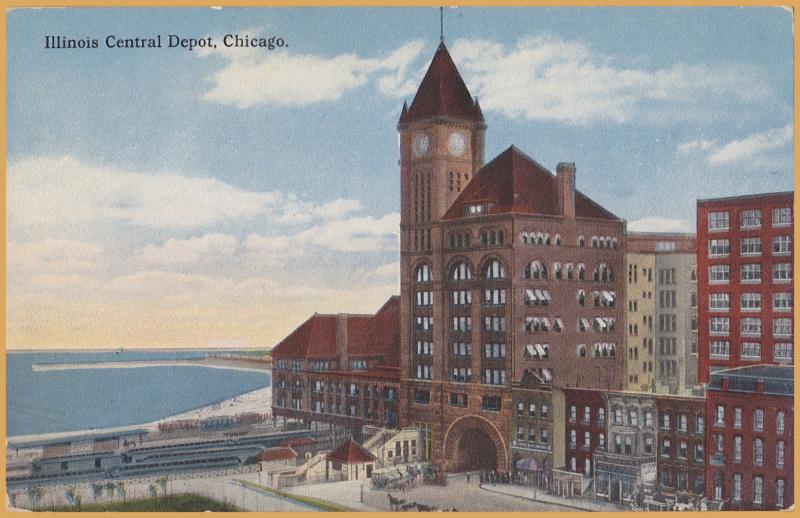 Chicago, Ill., Illinois Central Railroad Depot  - 