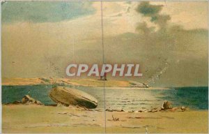 Postcard Old Boat Landscape