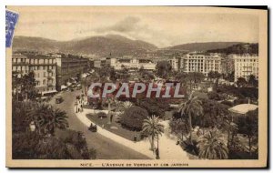 Postcard Old Nice Avenue de Verdun and the Gardens