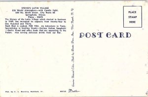 Postcard RESTAURANT SCENE Springfield Illinois IL AJ2945