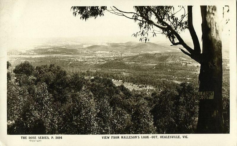 australia, HEALESVILLE, Victoria, View from Malleson's Look Out (1930s) RPPC (1)