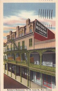 Postcard Antoine's Restaurant St Louis St New Orleans