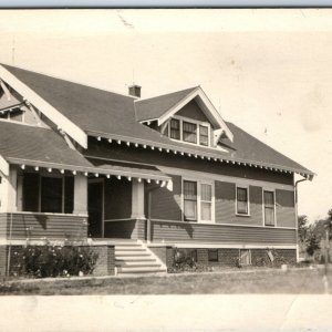 c1910s Nice Craftsman House RPPC Bungelow Home Fancy Woodworking Real Photo A260