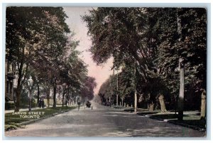 Toronto Ontario Canada Postcard Horse Carriage Jarvis Street c1910 Antique